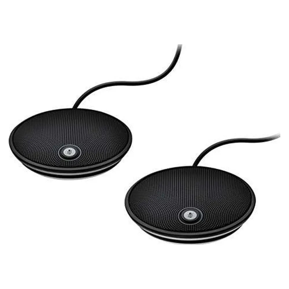 Logitech Business Group Expansionm Microphones, Add-on Mics for Larger Groups, Mono, Wideband, Noise Canceling, Black, 1 Year Warranty | 989-000171