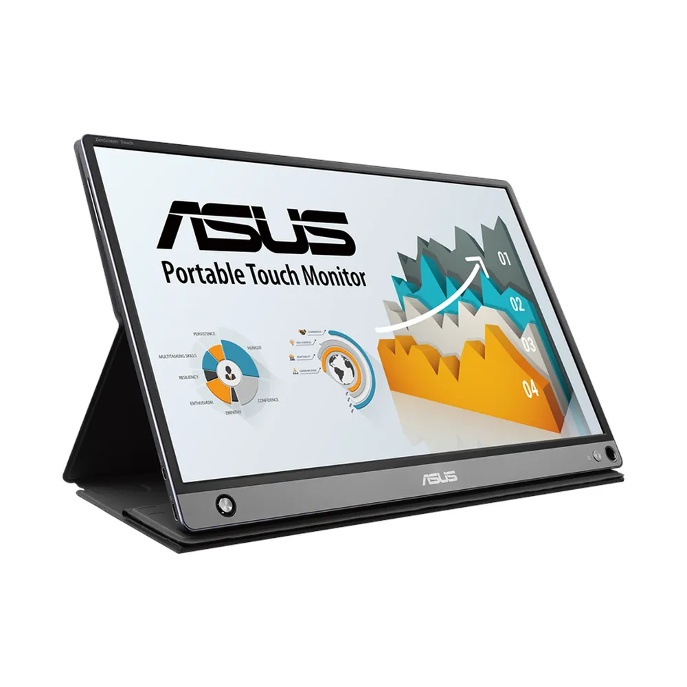ASUS ZenScreen MB16AMT 15.6" FHD(1920x1080) Touch Portable Monitor, Anti-glare, USB-C, Micro HDMI, 3 Year warranty | MB16AMT