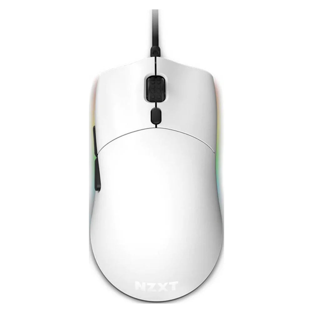 NZXT Lift Ambidextrous Wired Gaming Mouse, 2m USB 2.0 Cable, 6 Buttons, Omron Mechanical Switches, 16000 DPI Optical Sensor, White, 1 Year Warranty | MS-1WRAX-WM