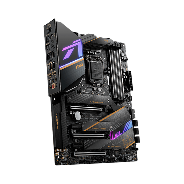 Msi MEG Z490 ACE WiFi AR GB Motherboard, LGA 1200 Socket, ATX Form Factor, DDR4 Ram, PCIe 3.0, Intel Wi-Fi 6 AX201, Bluetooth 5.1, USB 20 GBps, Realtek 8125B 2.5G LAN + Intel I219V Gigabit LAN, M.2 Sheild Frozr, 1 Year Warranty | MSI-MEG-Z490-ACE