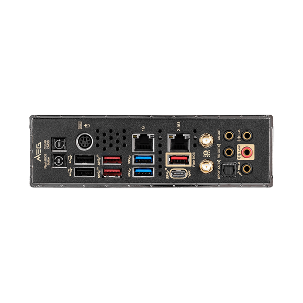 Msi MEG Z490 ACE WiFi AR GB Motherboard, LGA 1200 Socket, ATX Form Factor, DDR4 Ram, PCIe 3.0, Intel Wi-Fi 6 AX201, Bluetooth 5.1, USB 20 GBps, Realtek 8125B 2.5G LAN + Intel I219V Gigabit LAN, M.2 Sheild Frozr, 1 Year Warranty | MSI-MEG-Z490-ACE