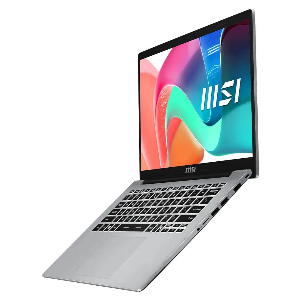 MSI Modern 14 Business Laptop, Intel Core i5-1334U Processor, 8GB DDR4 RAM, 512GB SSD, Intel Iris Xe Graphics, 14" FHD IPS-Level Display, Windows 11 Home, Wi-Fi 6E, Bluetooth v5.3, English & Arabic Backlit Keyboard, 1 Year Warranty | 9S7-14S122-653
