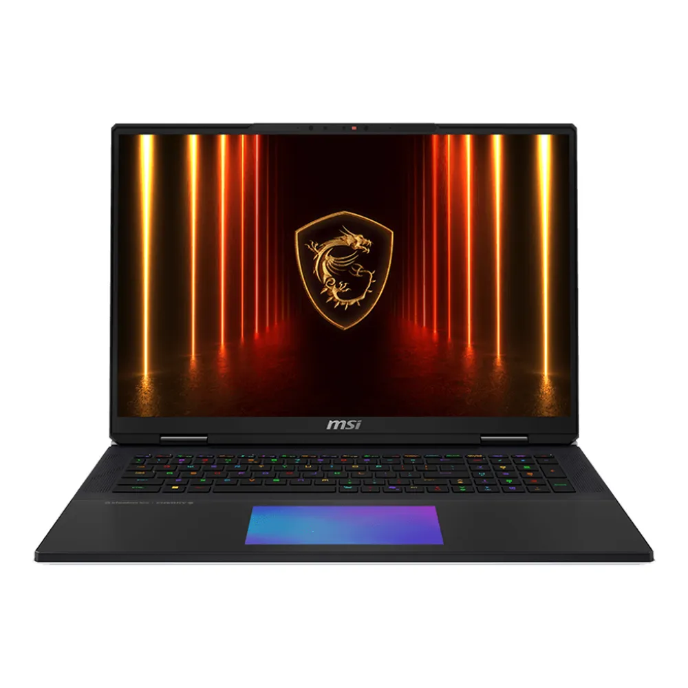 MSI Titan 18 HX AI A2XWJG Gaming Laptop, Intel Core Ultra 9 285HX Processor, 96GB RAM, 4TB SSD, 18” UHD+ 120Hz Display, 24GB NVIDIA GeForce RTX 5090 Graphics, Windows 11 Home, English & Arabic Cherry Mechanical Per-Key RGB Gaming Keyboard, 2 Year