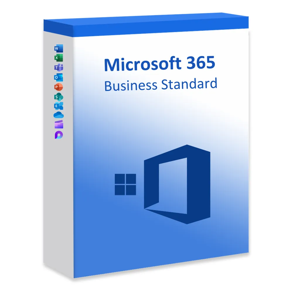 Microsoft 365 Business Standard License, 1 x User - 5 Devices, Outlook, Word, Excel, PowerPoint, OneNote, OneDrive, Microsoft Teams, 1.6 GHz Processor, 4GB RAM, 4GB Storage, Electronic License | KLQ-00213
