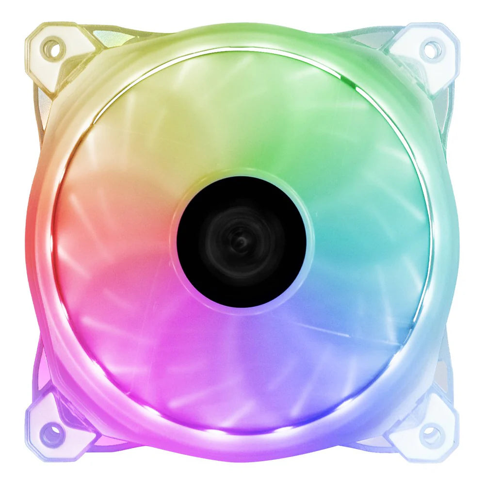 Raidmax 120mm RGB Case Fan, Single Fan, 4-Pin Connector, Up to 2000 RPM, Black, 1 Year Warranty | NV-R120TP
