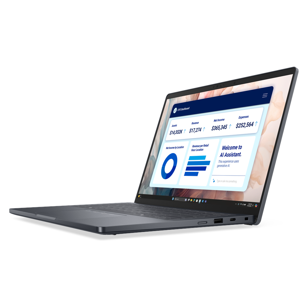 Dell Pro 14 Premium PA14250 Laptop, Intel Core Ultra 7 268V Processor, 32GB RAM, 1TB SSD, 14" FHD+ Display, Windows 11 Pro, English & Arabic Backlit Keyboard, 3 Year Warranty | P-14250-U7-32-1T-W11P-AR