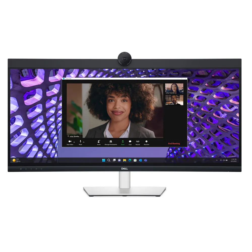 DELL P3424WEB 34" WQHD(3440 x 1440) Curved Video Conferencing Monitor, Anti-glare, HDMI, DP, RJ-45, USB-C, Height/Tilt/Swivel, Adjustable, 3 Year warranty | P3424WEB