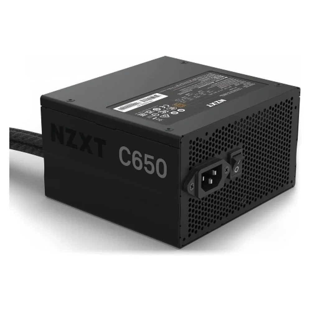 NZXT C650 80 Plus Bronze Semi-Modular Power Supply, 650W, Semi-Modular, ATX, Black, 1 Year Warranty | PA-6B1BB-UK