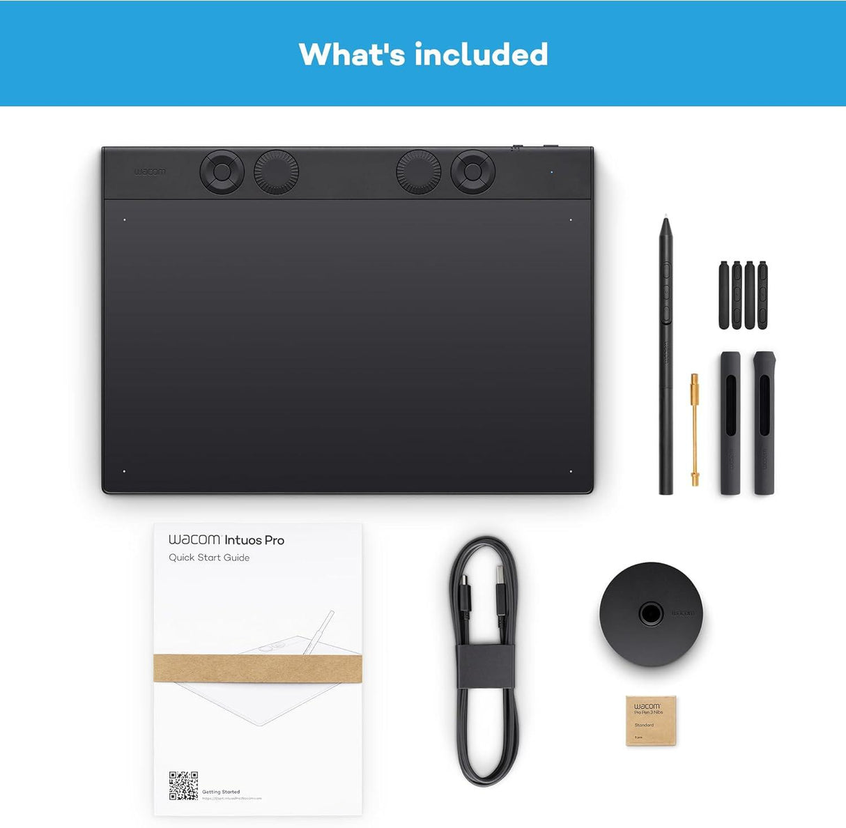 Wacom Intuos Pro Small, USB port, Bluetooth, English, German, Russian, Swedish, and Polish, 1 Year Warranty | PTK470K0B