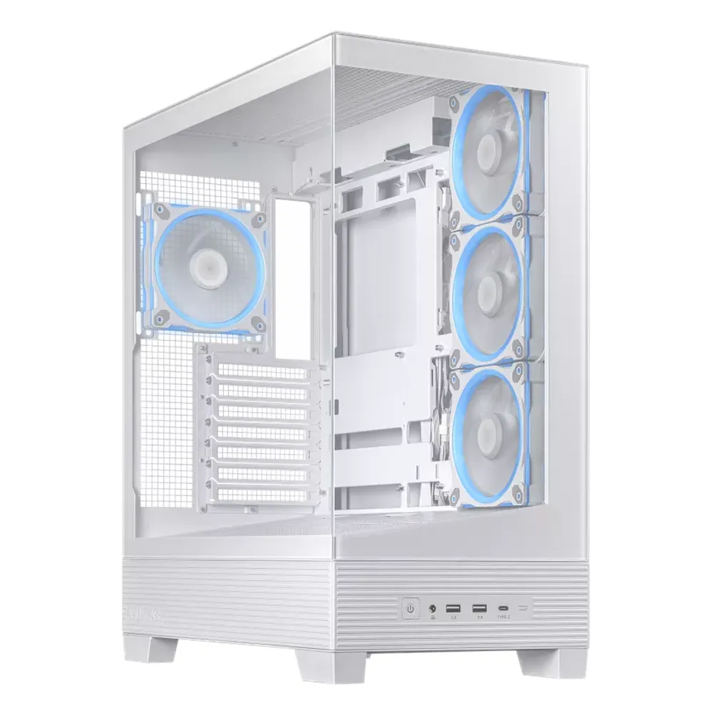 SnowStrike 5060 White Edition Gaming PC - Intel Core Ultra 5 245KF Processor - 16GB RAM - 1TB SSD - 8GB NVIDIA GeForce RTX 5060 Dual OC Edition Graphics - DOS - White - 1 Year Warranty - U5-16-1-5060-650