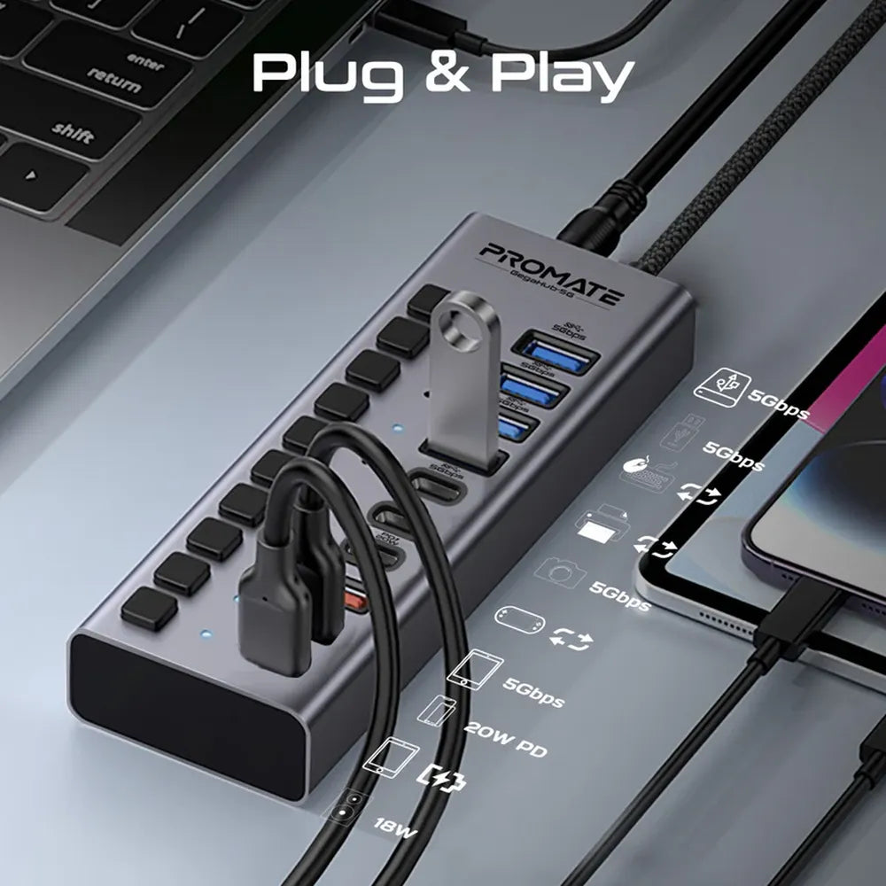 Promate-GigaHub-5G-10-in-1-USB-C-Hub-GIGAHUB-5G