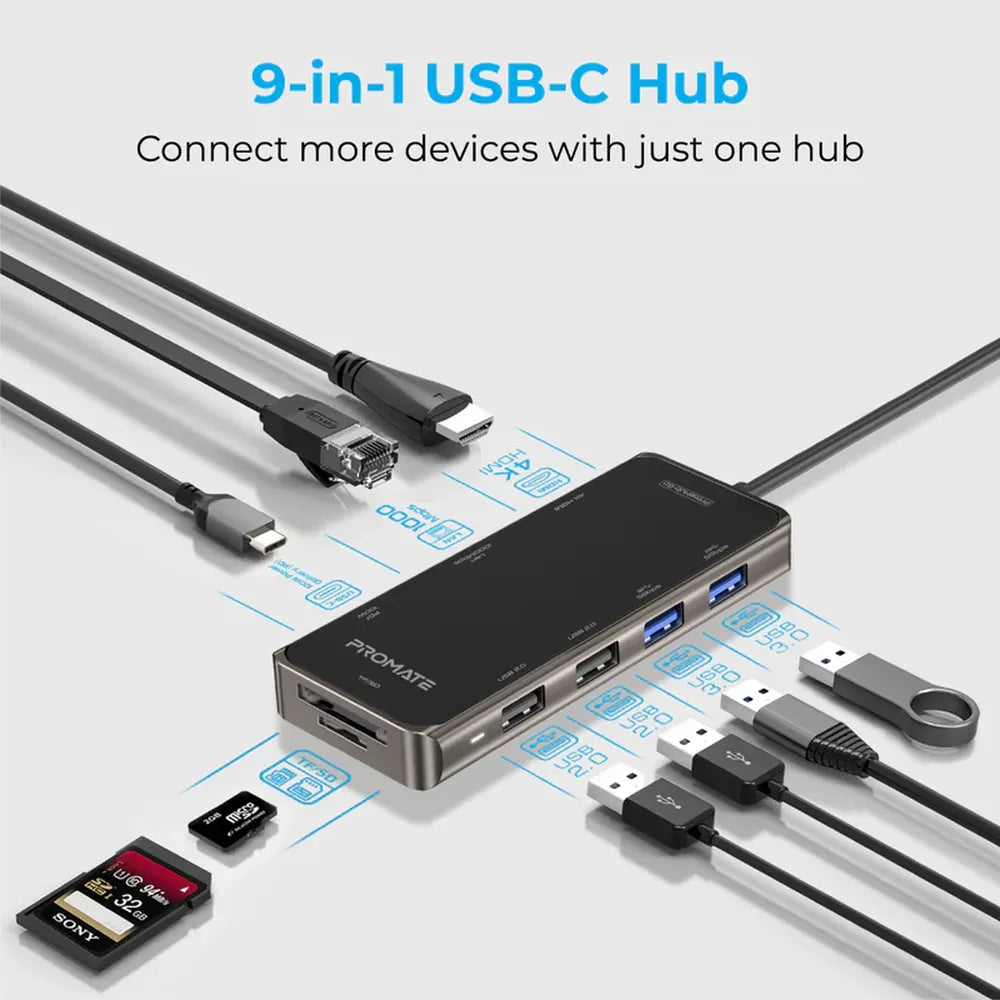 Promate-PrimeHub-Go-9-in-1-USB-C-Hub-PRIMEHUB-GO