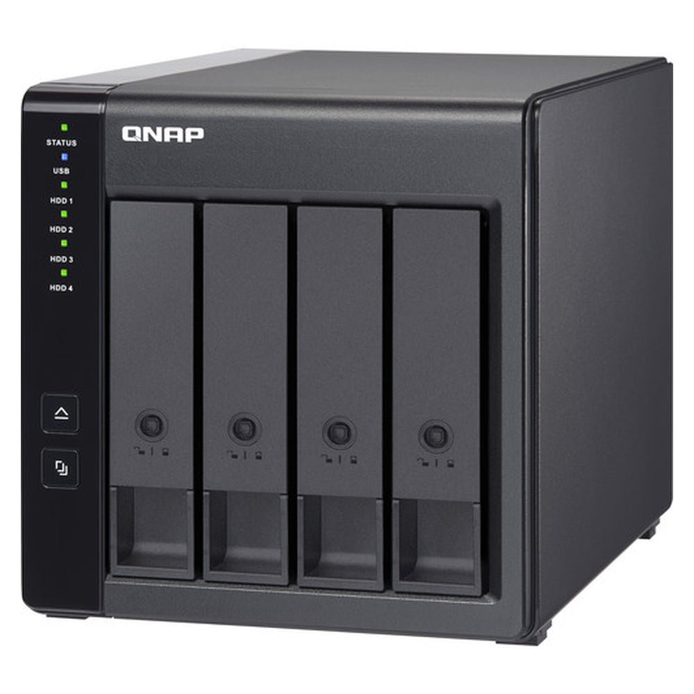 QNAP TR-004 4-Bay Hardware RAID USB-C NAS Box, 4x SATA Drive Bays, USB 3.2 Gen 1 Type-C Port, Tower Form Factor, 1 Year Warranty | TR-004