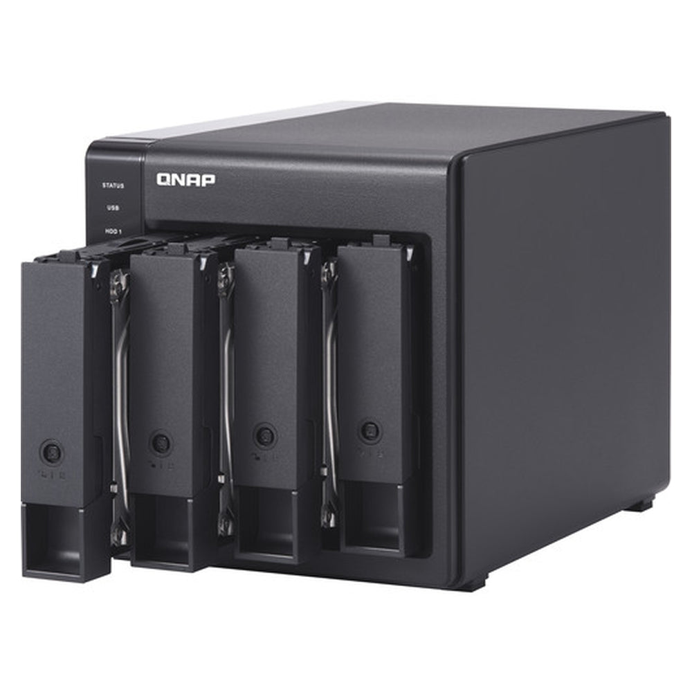 QNAP TR-004 4-Bay Hardware RAID USB-C NAS Box, 4x SATA Drive Bays, USB 3.2 Gen 1 Type-C Port, Tower Form Factor, 1 Year Warranty | TR-004