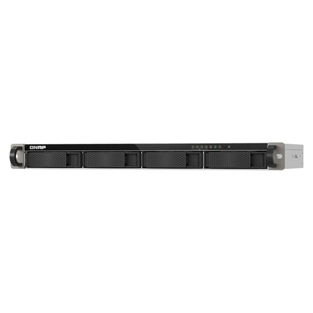 QNAP TS-433EU 4-Bay Short Depth Rackmount NAS Box, ARM Cortex-A55 Processor, 4GB RAM, 2x 2.5GbE Ports, 1U Form Factor, 1 Year Warranty | TS-433EU