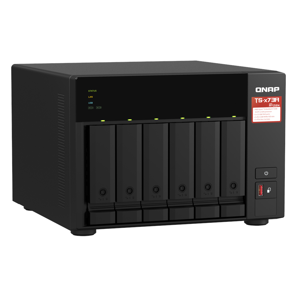 صندوق التخزين المتصل بالشبكة (NAS) QNAP TS-673A-8G