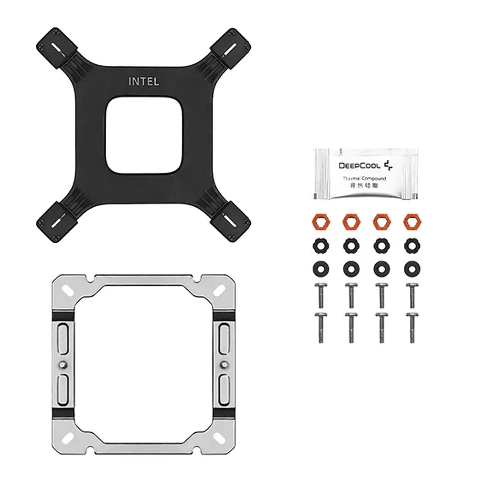 مبرد وحدة المعالجة المركزية DeepCool AG400 الرقمي بتقنية ARGB، 4 أنابيب حرارية، شاشة عرض الحالة في الوقت الفعلي، يدعم مقابس Intel و AMD، أبيض، ضمان لمدة سنة واحدة | R-AG400-WHADMN-G-1