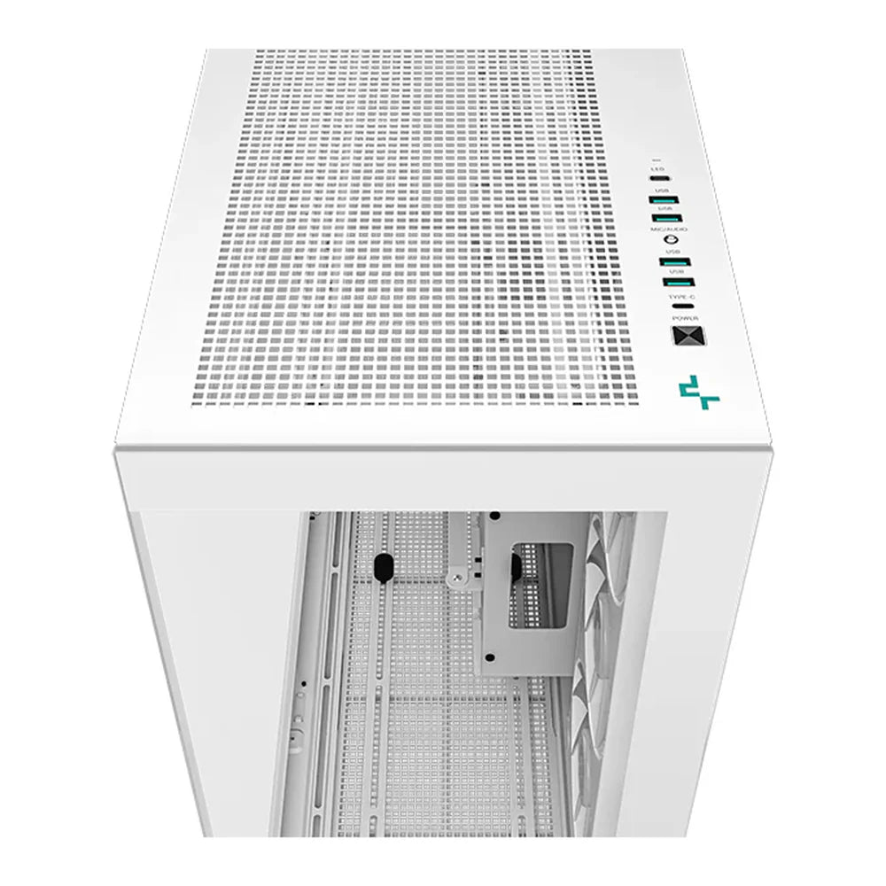 DeepCool CH780 WH E-ATX PC Case, Panoramic Glass-Dual Chamber, 1 x 420mm AR GB Fan Unit, 480mm GPU Support, USB 3.2 Gen 2, White, 1 Year Warranty | R-CH780-WHADE41-G-1