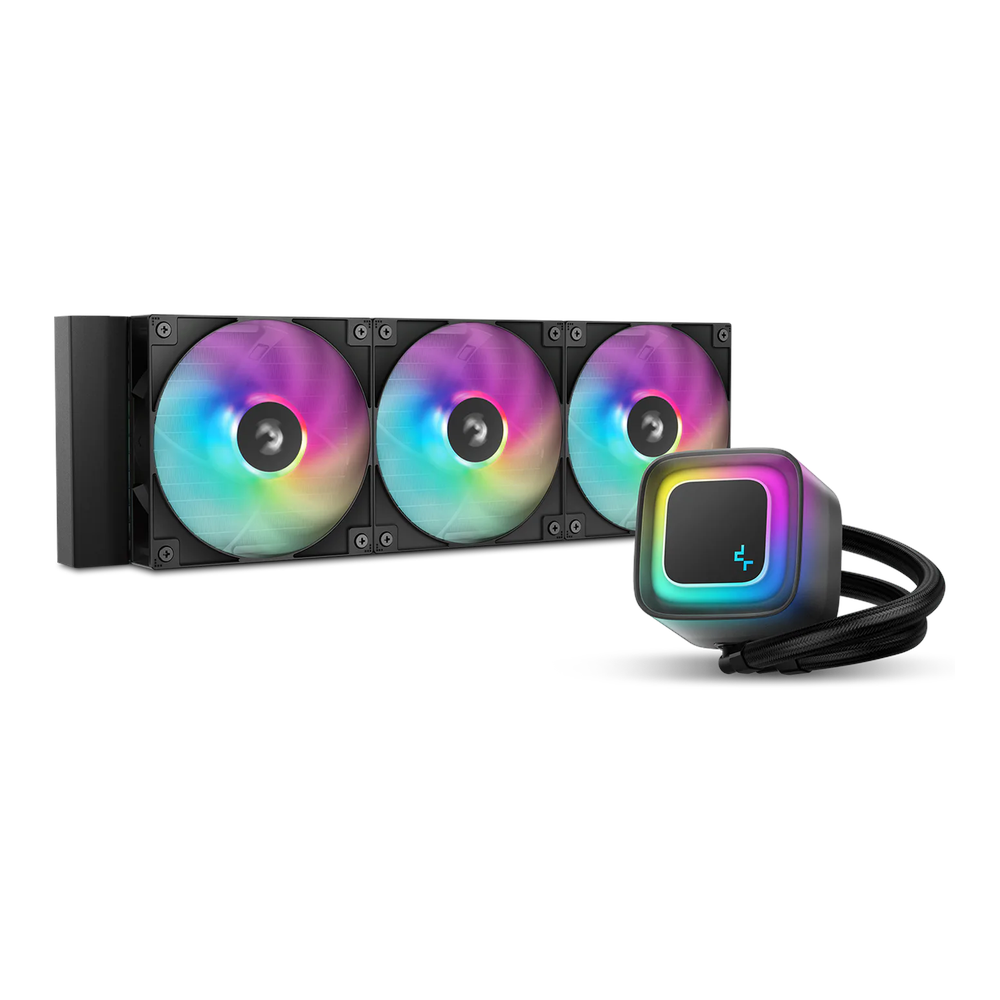 DeepCool LE360 V2 ARGB Liquid Cooler, Frosted Pump Design, Supports Intel, AMD Sockets, Black, 1 Year Warranty | R-LE360-BKAMMC-G-2