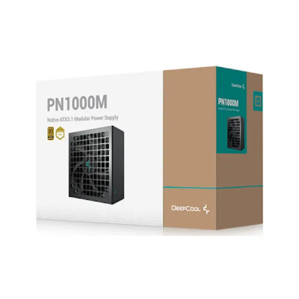 Deepcool PN1000M 80 Plus Gold Power Supply, 1000W, Fully Modular, ATX, 1 Year Warranty | R-PNA00M-FC0B-JGUK