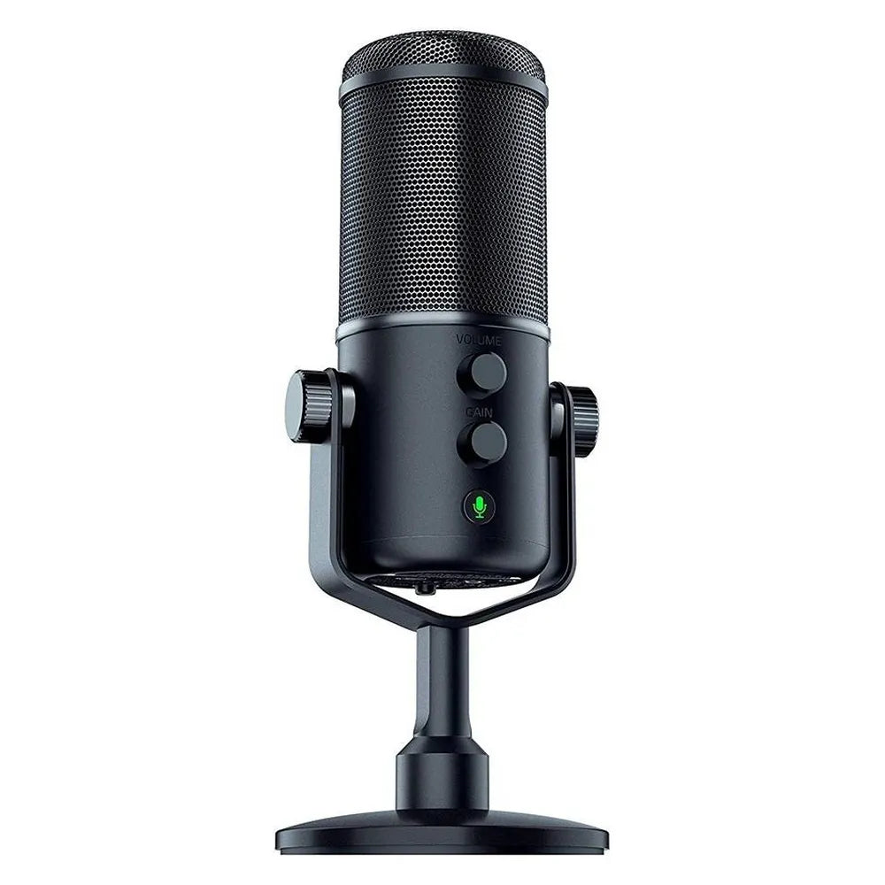 Razer Seiren Elite Professional Dynamic Streaming Microphone, Supercardioid Polar Pattern, Built-in Shock Absorber, Physical Mute Button, LED indicator, Black, 1 Year Warranty | RZ19-02280100-R3M1