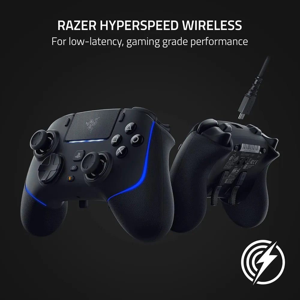 Razer Wolverine V2 Pro Wireless Gaming Controller, Mecha-Tactile Action Buttons, 8-Way Microswitch D-Pad, HyperTrigger, 6 Remapable Buttons, Up to 28 Hours Battery Life, Chroma RGB Lighting,Black, 1 Year Warranty | RZ06-04710200-R3G1