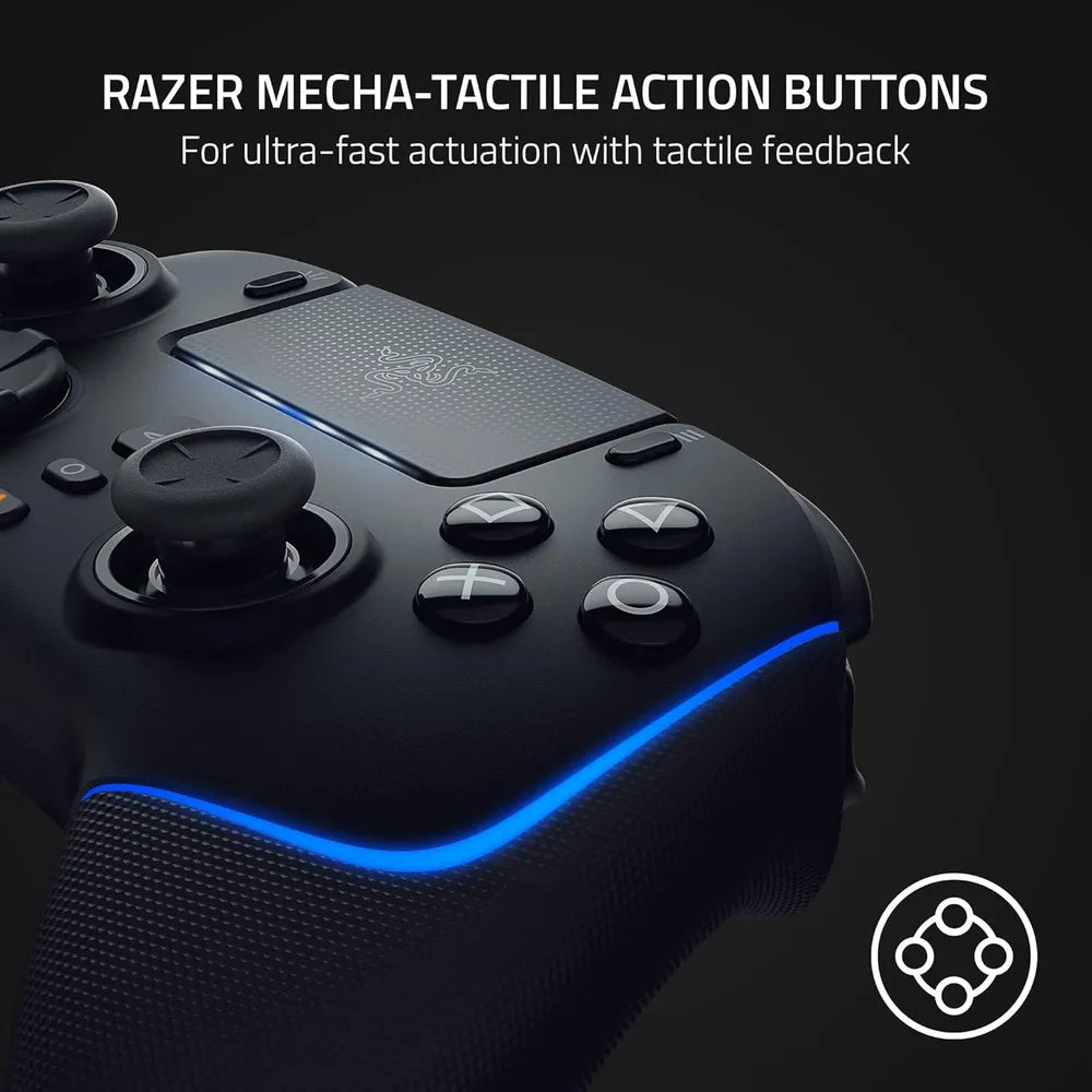 Razer Wolverine V2 Pro Wireless Gaming Controller, Mecha-Tactile Action Buttons, 8-Way Microswitch D-Pad, HyperTrigger, 6 Remapable Buttons, Up to 28 Hours Battery Life, Chroma RGB Lighting,Black, 1 Year Warranty | RZ06-04710200-R3G1