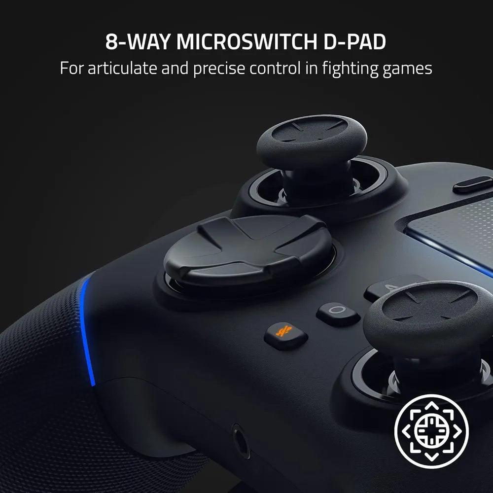 Razer Wolverine V2 Pro Wireless Gaming Controller, Mecha-Tactile Action Buttons, 8-Way Microswitch D-Pad, HyperTrigger, 6 Remapable Buttons, Up to 28 Hours Battery Life, Chroma RGB Lighting,Black, 1 Year Warranty | RZ06-04710200-R3G1