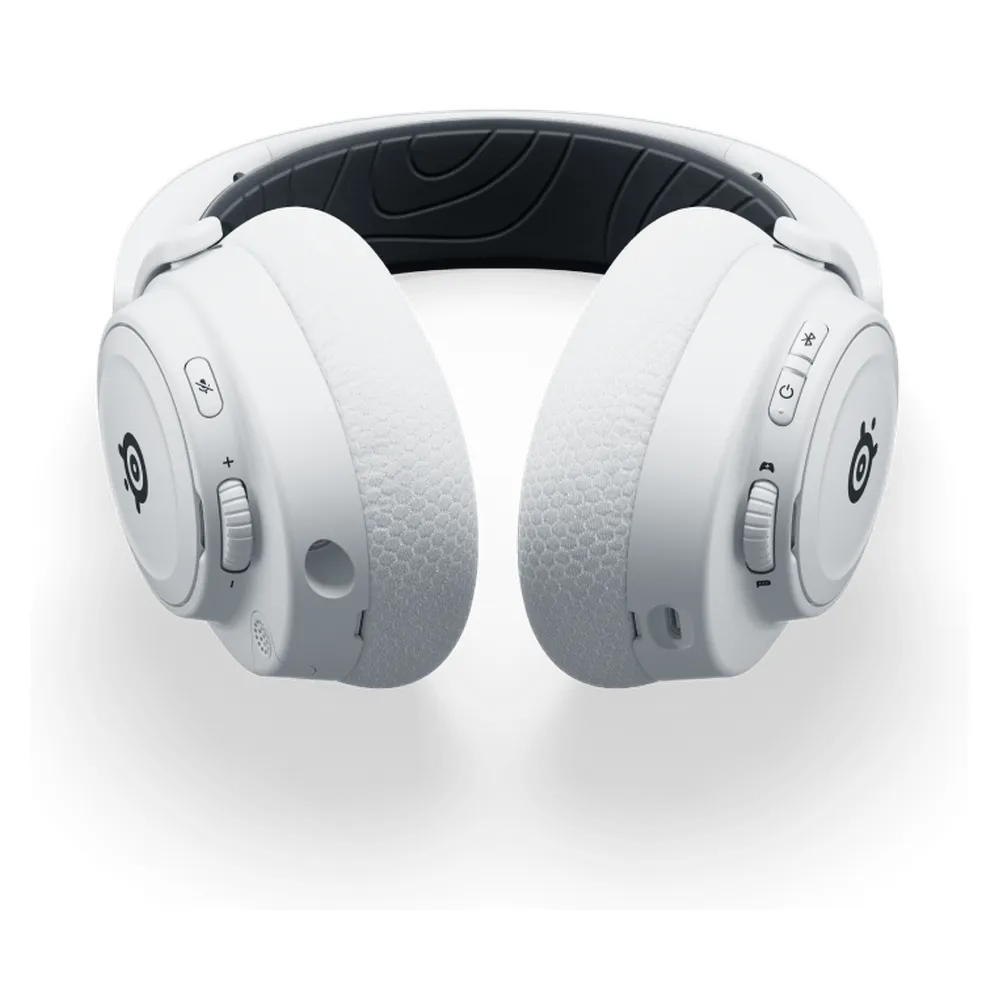 SteelSeries Arctis Nova 7 Wireless Gaming Headphones, 2.4 GHz Wireless, Bluetooth, 3.5 mm jack, Over-Ear, Cosed Back, ClearCast Gen 2 Microphone, 40 mm Speaker with Neodymium Magnets, White, 1 Year Warranty | 61731