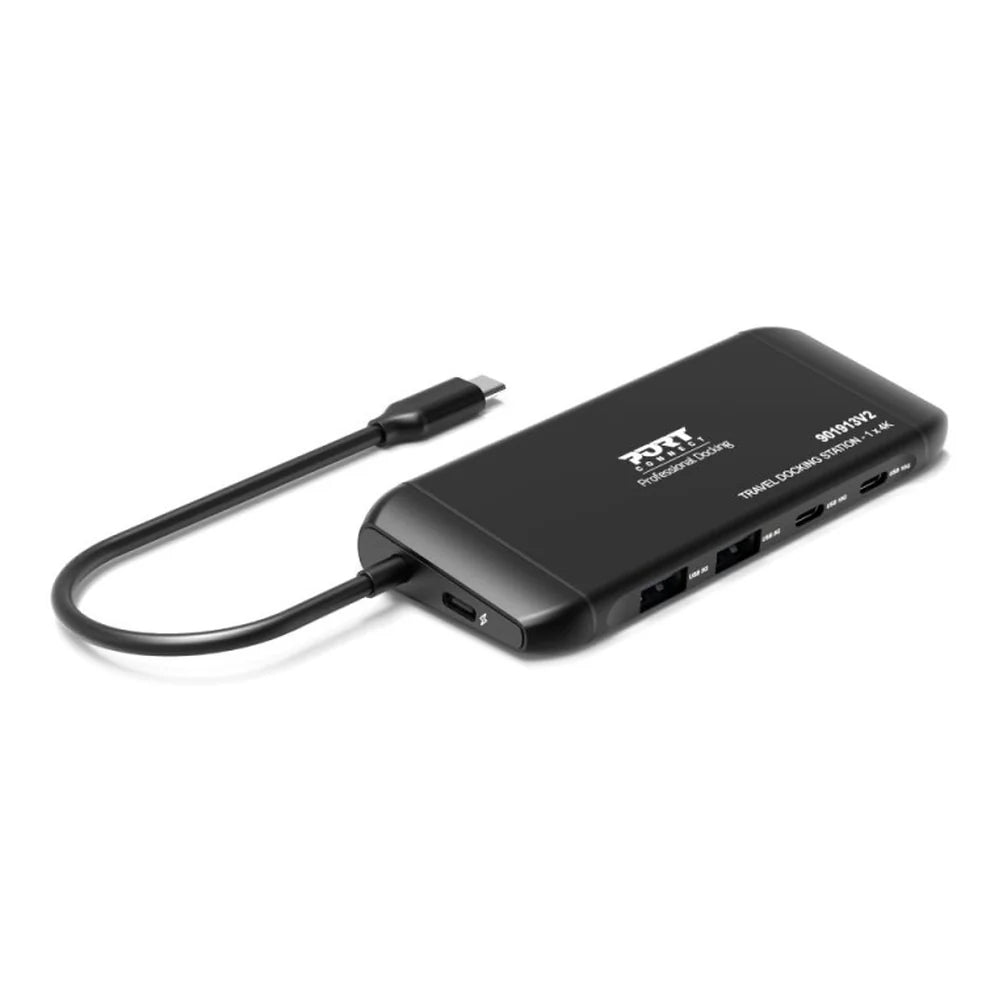 محطة إرساء متنقلة USB-C بمنفذ واحد بدقة 4K، 7 أجهزة، HDMI، VGA، 100 واط، سرعة نقل بيانات 5 جيجابت/ثانية، طول كابل 50 سم، ضمان سنة واحدة | 901913
