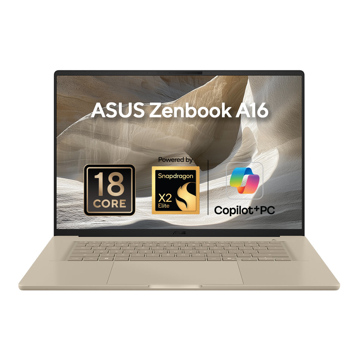 Asus Zenbook A16 UX3607OA Laptop, Snapdragon X2 Elite Extreme X2E94100 Processor, 48GB RAM, 1TB SSD, 16" 3K OLED 120Hz Display, Windows 11 Home, Backlit English & Arabic Keyboard, 1 Year Warranty | UX3607OA-SQ013W