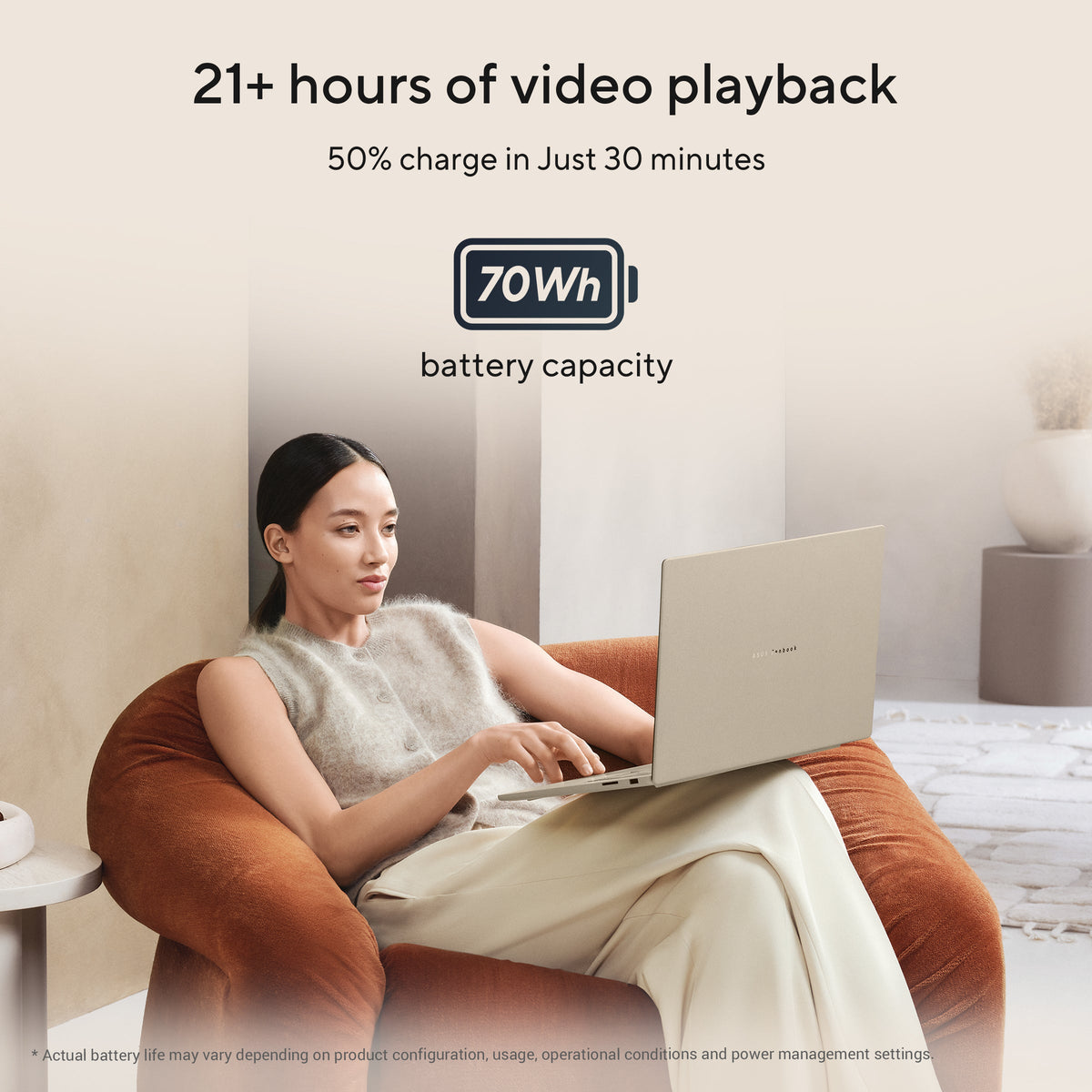 Asus Zenbook A16 UX3607OA Laptop, Snapdragon X2 Elite Extreme X2E94100 Processor, 48GB RAM, 1TB SSD, 16" 3K OLED 120Hz Display, Windows 11 Home, Backlit English & Arabic Keyboard, 1 Year Warranty | UX3607OA-SQ013W