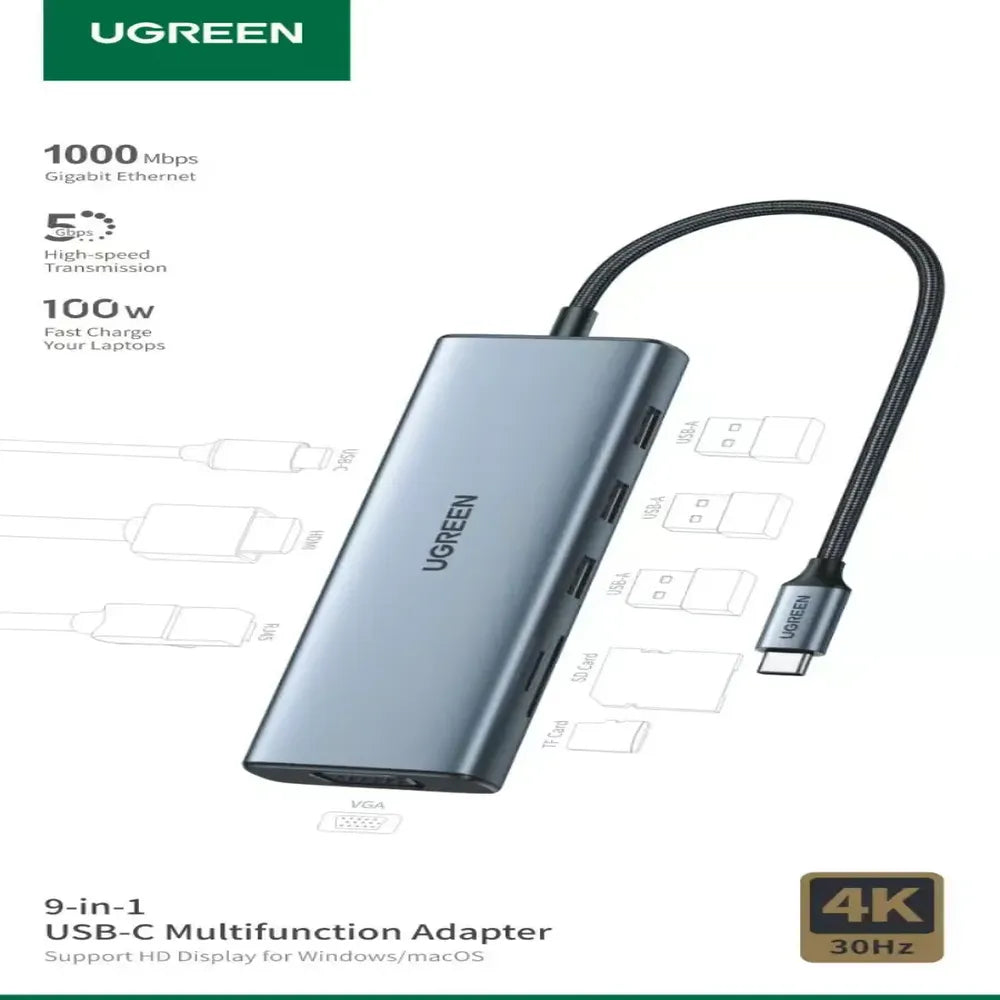 Ugreen-USB-C-to-USB-3.0-9-in-1-Hub-Adapter-15600