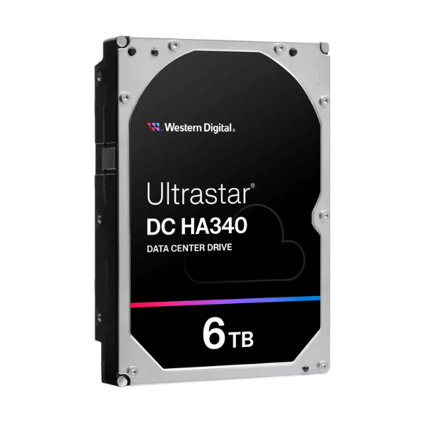 WD Ultrastar DC HA340 Data Center SATA HDD, 6TB, 7200 RPM, 267 MB/s Data Transfer Speed, 256MB Cache, 1 Year Warranty | WUS721206BLE6L4