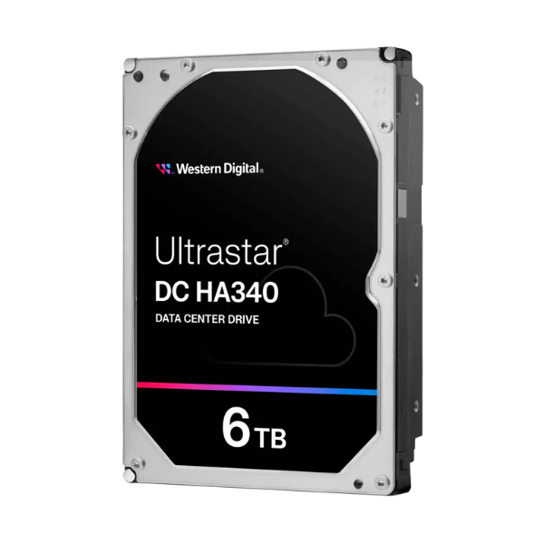 WD Ultrastar DC HA340 Data Center SATA HDD, 6TB, 7200 RPM, 267 MB/s Data Transfer Speed, 256MB Cache, 1 Year Warranty | WUS721206BLE6L4