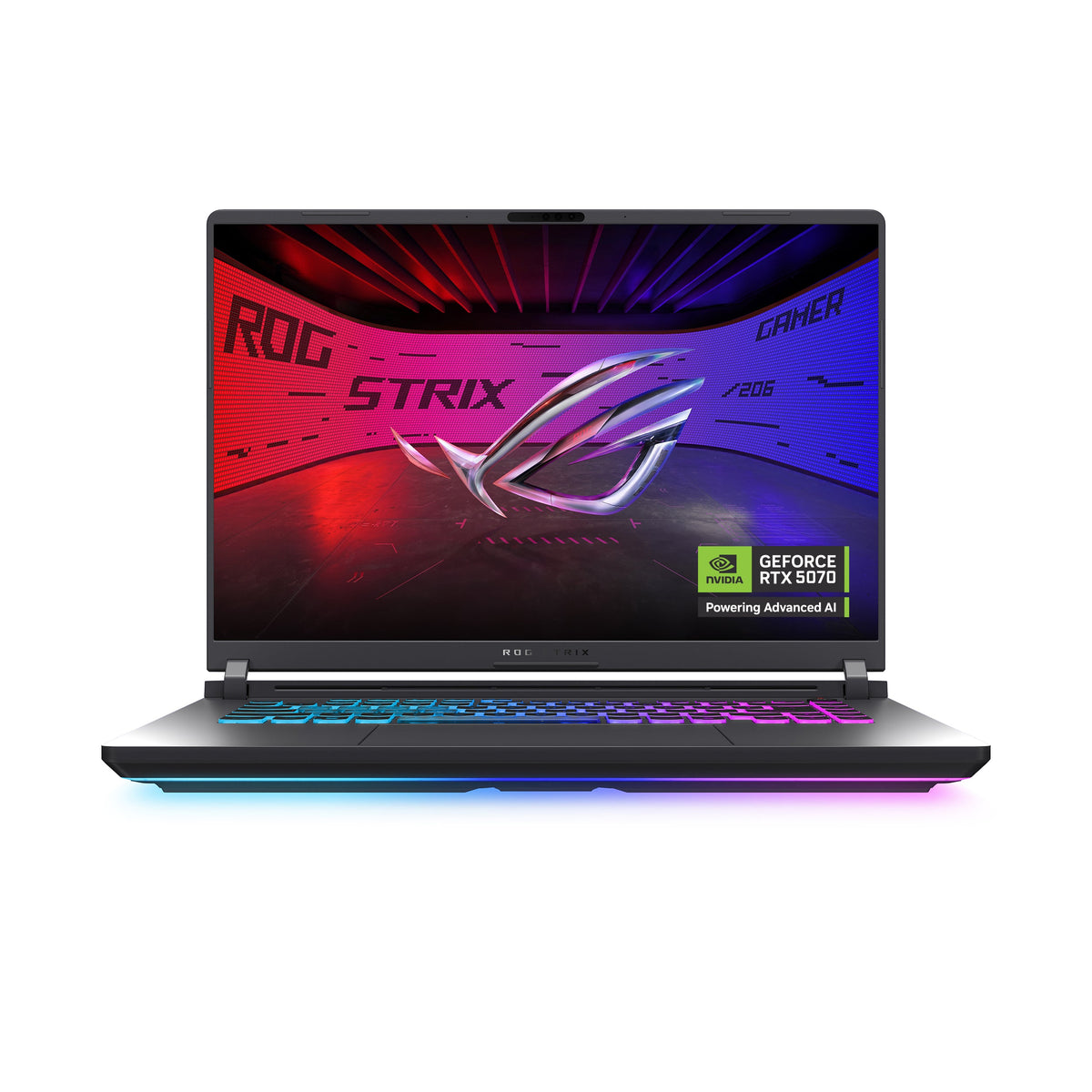 Asus ROG Strix G16 Gaming Laptop, Intel Core i9-14900HX Processor, 32GB DDR5 RAM, 1TB SSD, NVIDIA GeForce RTX 5070 8GB GDDR7, 16" WQXGA 240Hz IPS-Level Display, Windows 11 Home, English & Arabic Keyboard, 1 Year Warranty | G615JPR-G91621W