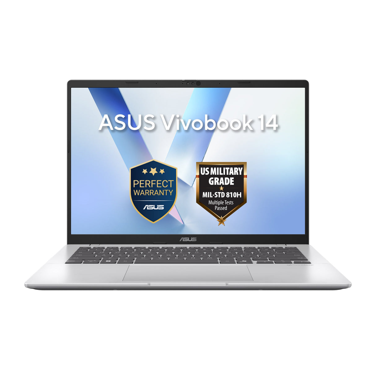 Asus Vivobook 14 Laptop, Intel Core Ultra 5 225H Processor, 16GB RAM, 512GB SSD, 14.0" WUXGA Display, Windows 11 Home, Cool Silver, Backlit English & Arabic Keyboard, 1 Year Warranty | X1407CA-LY148W