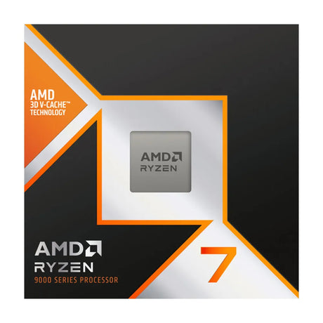 AMD Ryzen 7 9800X3D Desktop Processor, 8-Core, Base Core Frequency 4.7 GHz, Turbo Frequency 5.2 GHz, 640KB L1 Cache, DDR5, AM5 Socket, 1 Year Warranty | 100-100001084WOF