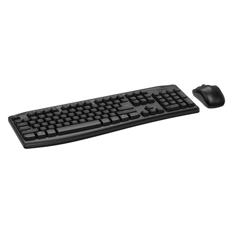 Rapoo X1800 Pro Wireless Keyboard & Mouse Combo, Wireless via USB-A Dongle, 100% Keyboard Layout, Spill-resistant design 1000 DPI Optical Mouse Sensor, Up to 12 months Battery Life, Black, 1 Year Warranty | 12002