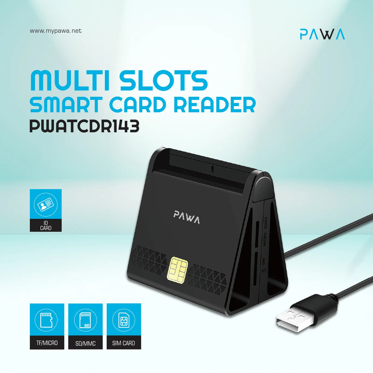 Pawa Multi Slots Smart Card Reader| PWATCDR143