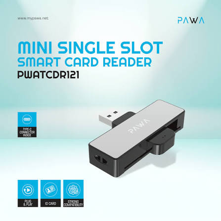 Pawa Mini Single Slot Smart Card Reader | PWATCDR121