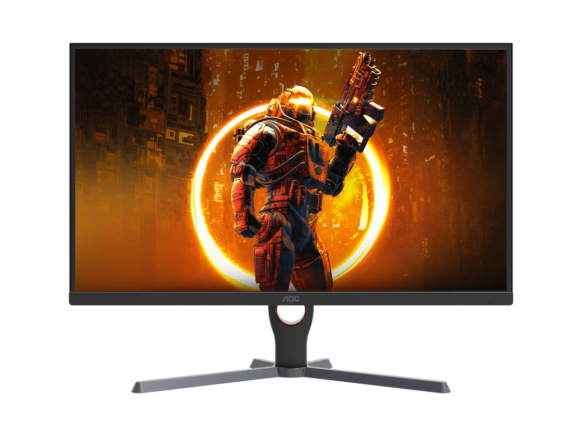 AOC 24G11E Gaming Monitor, 24" FHD (1920 x 1080) Resolution, 180Hz, Anti-glare, 1ms (GTG) Response Time, HDMI, DisplayPort, Tilt Adjustable Stand, Black & Red, 1 Year Warranty | 24G11E