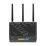Asus BE6800 Dual-band WiFi 7 Router, 5 GHz Up to 5764 Mbps, 2.4 GHz Up to 1032 Mbps, 3 x External Antennas, 2.6 GHz Quad-Core Processor, Gaming Port & Mobile Game Mode, 1 Year Warranty | 90IG08W0-MO9A0V
