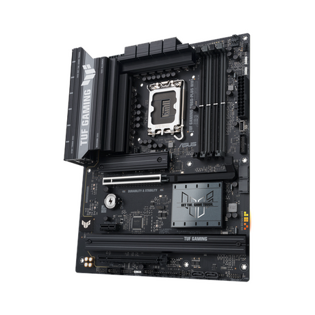 Asus TUF GAMING B860-PLUS WiFi Motherboard, LGA 1851 Socket, ATX Form Factor, DDR5 Ram, PCIe 5.0 With SafeSlot Core+, Wi-Fi 7, Bluetooth v5.4, HDMI, DisplayPort, Thunderbolt 4, Realtek 2.5 GB Ethernet With TUF LANGuard, Aura Sync, 1 Year Warranty |