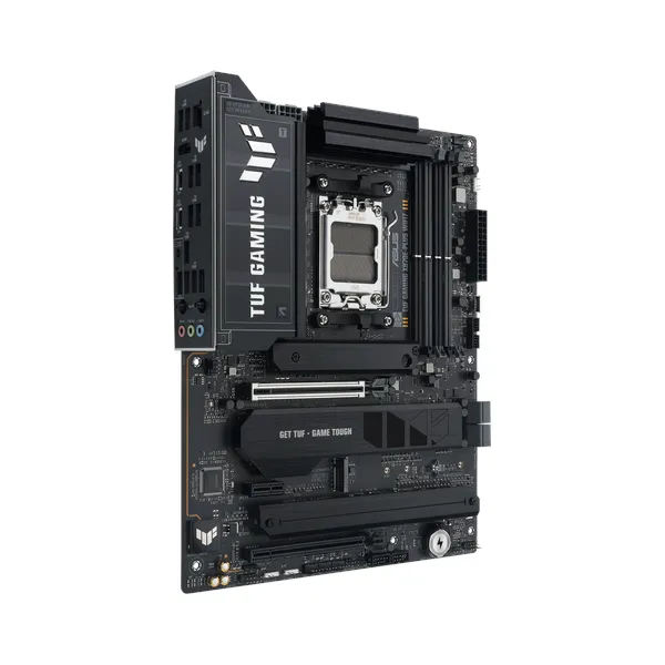 Asus TUF GAMING X870E-PLUS WiFi Motherboard, AM5 Socket, ATX Form Factor, DDR5 Ram, PCIe 5.0 With SafeSlot Core+, Wi-Fi 7, Bluetooth v5.4, HDMI, Thunderbolt 4, Realtek 2.5 GB Ethernet With TUF LANGuard, Aura Sync, 1 Year Warranty | 90MB1M70-M0EAY0