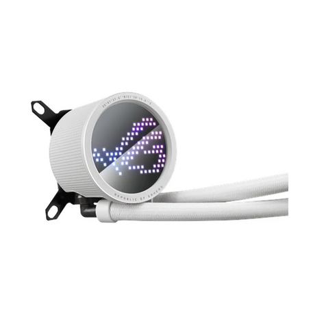 Asus ROG RYUO III 360 ARGB AIO Liquid Cooler, Anime Matrix LED Display, Supports Intel, AMD Sockets, White, 1 Year Warranty | 90RC00I2-M0UAY0