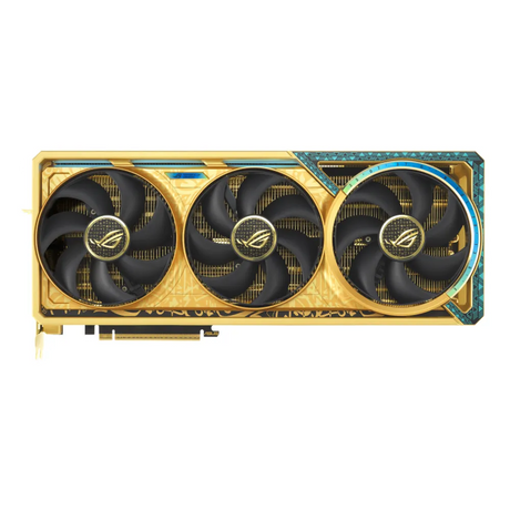Asus ROG Astral GeForce RTX 5080 Dhahab CORE OC Edition Graphics Card, GDDR7 16GB 256-bit Memory, HDMI 2.1b & DP 2.1b Outputs, PCI Express 5.0, 2760 MHz Core Clock, 30 Gbps Memory Clock, 1 Year Warranty | 90YV0LV6-M0NM00