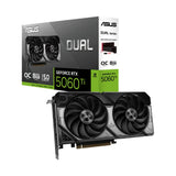Asus DUAL GeForce RTX 5060 Ti OC Edition Graphics Card, GDDR7 8 GB 128-bit Memory, HDMI 2.1b & DP 2.1b Outputs, PCI Express 5.0, 2632 MHz Core Clock, 28  GBps Memory Clock, 1 Year Warranty | 90YV0MP2-M0NA00