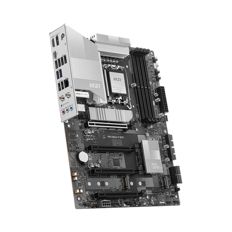 Msi PRO B860-P WiFi Motherboard, LGA 1851 Socket, ATX Form Factor, DDR5 Ram, PCIe 5.0 With EZ PCIe Clip II, Intel Wi-Fi 7, Bluetooth 5.4, USB 40 GBps, HDMI 2.1, DisplayPort 1.4, Thunderbolt4 (Type-C), Realtek 8126 5G LAN, EZ M.2 Shield Frozr II, 1 Year