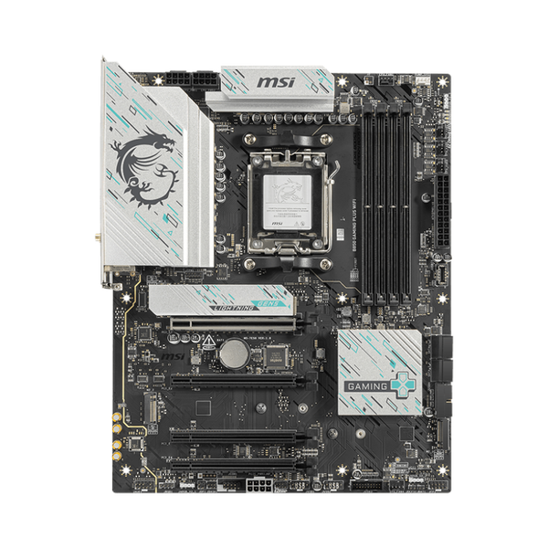 Msi B850 Gaming Plus WiFi Motherboard, AM5 Socket, ATX Form Factor, DDR5 Ram, PCIe 5.0, Wi-Fi 7 With EZ Antena, Bluetooth 5.4, USB 10 GBps, 5G LAN, EZ M.2 Shield Frozr II, 1 Year Warranty | 911-7E56-001-007